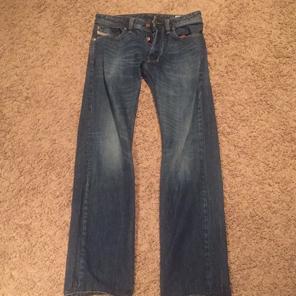 Larkee regular-straight blue denim jeans by Diesel